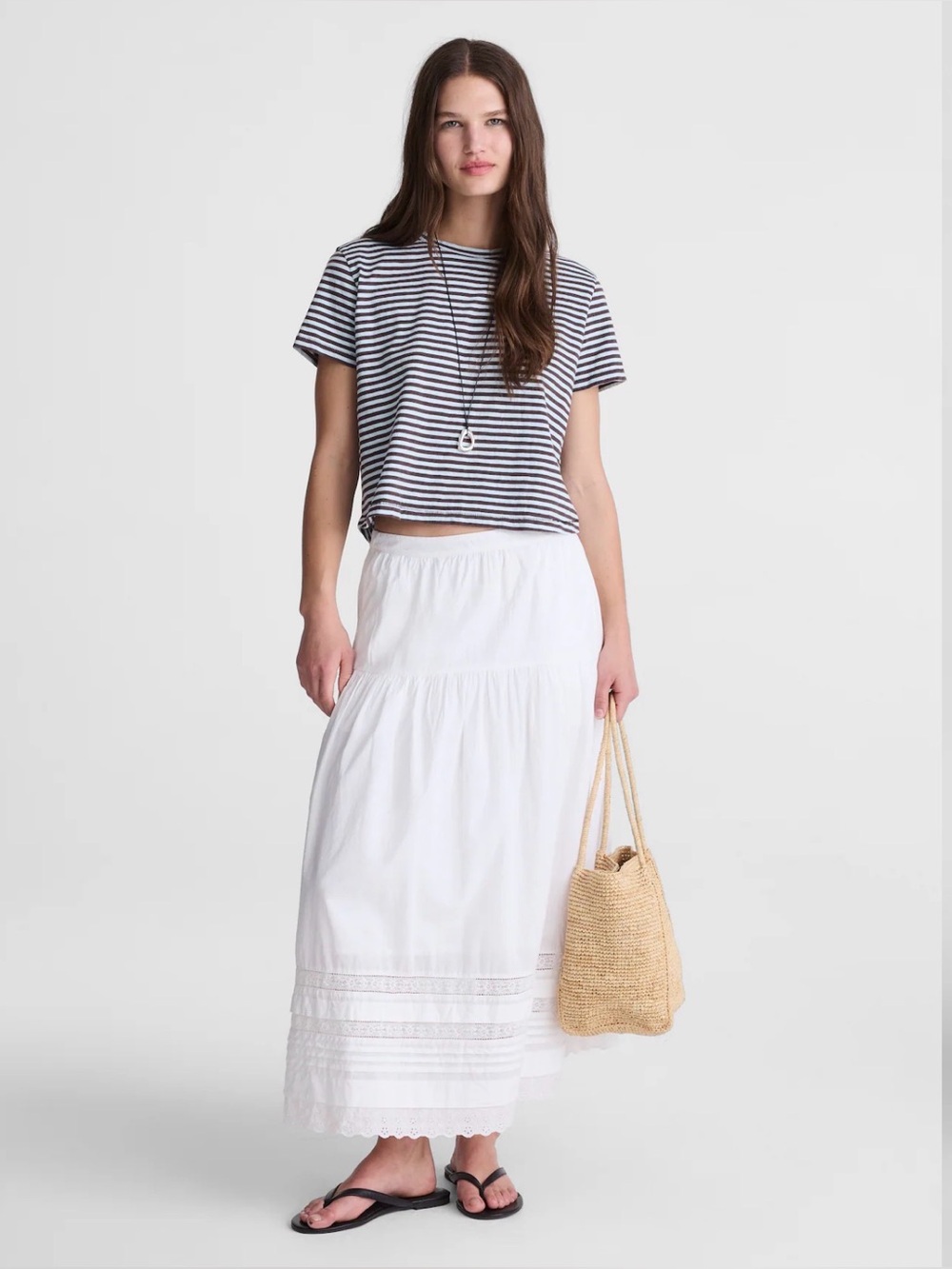 MADEWELL  Pintucked Midi Skirt NZ498 $138